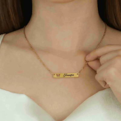 Jewelry with a Purpose: Engraved Bar Necklaces Redefine Style